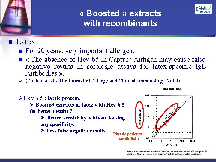  « Boosted » extracts with recombinants n Latex : n n For 20