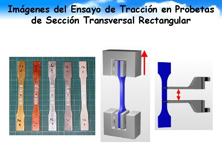 Imágenes del Ensayo de Tracción en Probetas de Sección Transversal Rectangular 