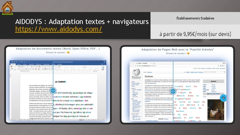 AIDODYS : Adaptation textes + navigateurs https: //www. aidodys. com/ 