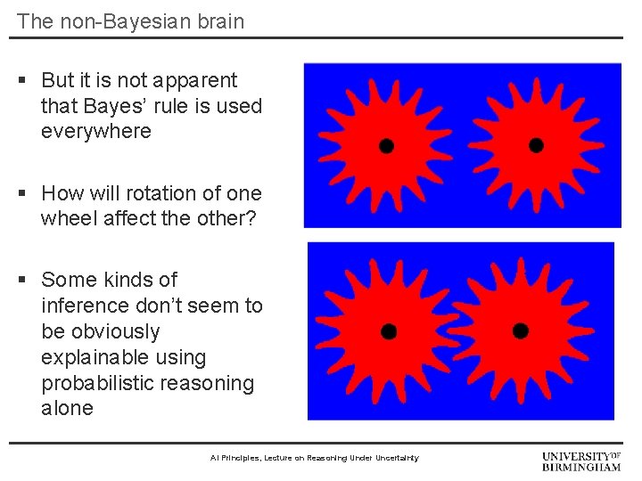 The non-Bayesian brain § But it is not apparent that Bayes’ rule is used