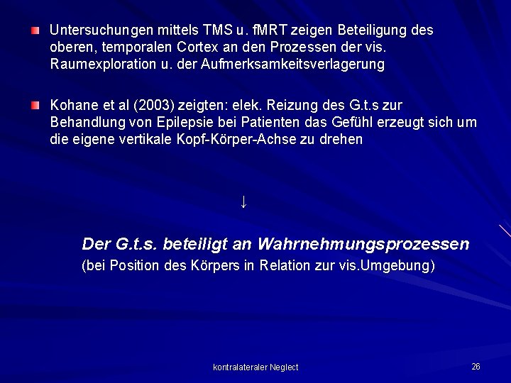 Untersuchungen mittels TMS u. f. MRT zeigen Beteiligung des oberen, temporalen Cortex an den