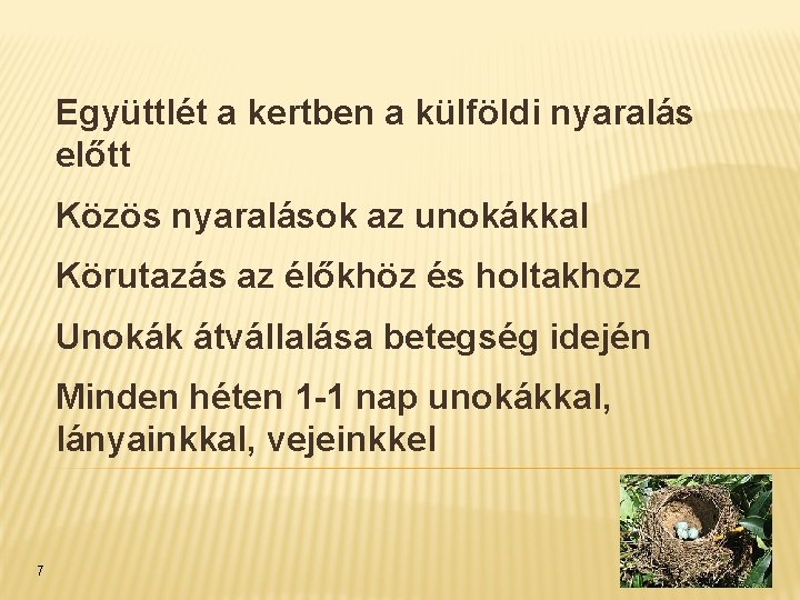 Együttlét a kertben a külföldi nyaralás előtt Közös nyaralások az unokákkal Körutazás az élőkhöz