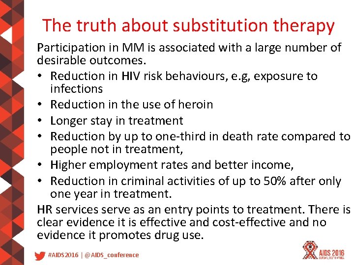 The truth about substitution therapy Participation in MM is associated with a large number