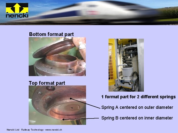 Bottom format part Top format part 1 format part for 2 different springs Spring