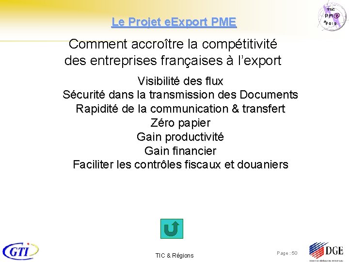 Le Projet e. Export PME Comment accroître la compétitivité des entreprises françaises à l’export