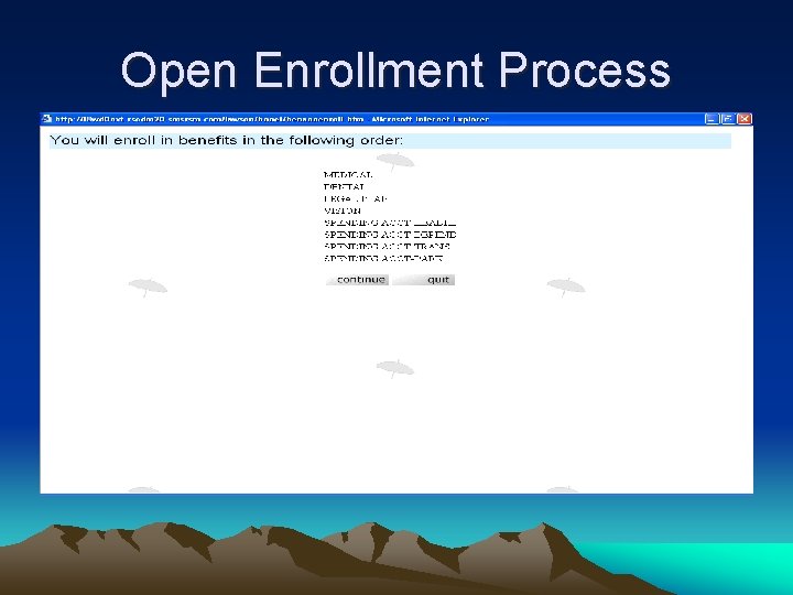Open Enrollment Process 