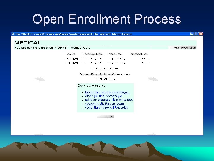 Open Enrollment Process 