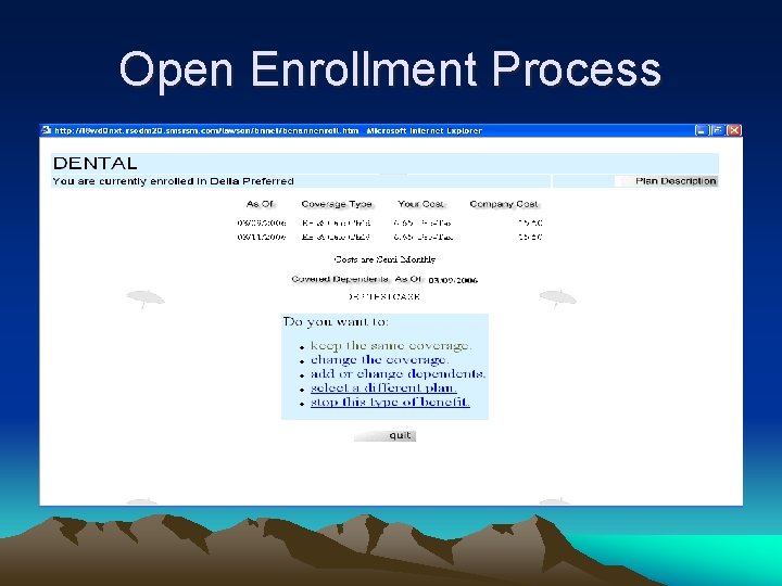 Open Enrollment Process 