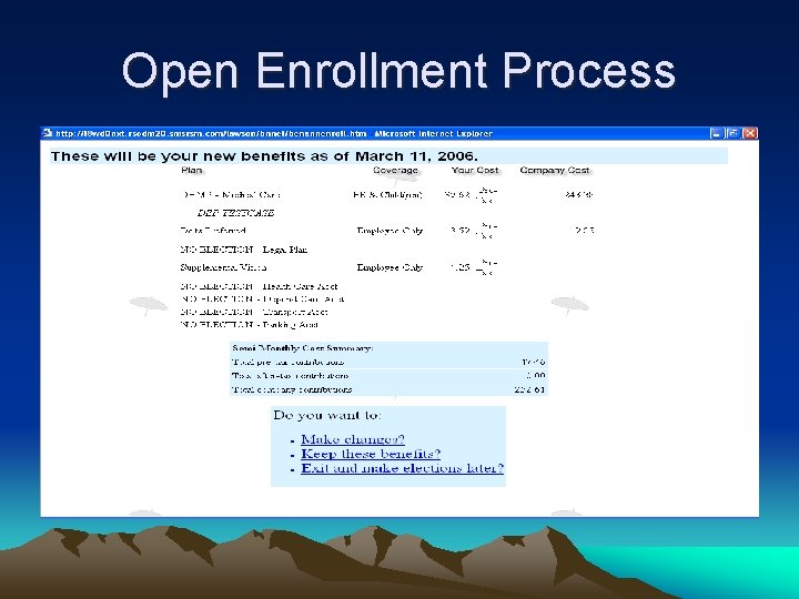 Open Enrollment Process 