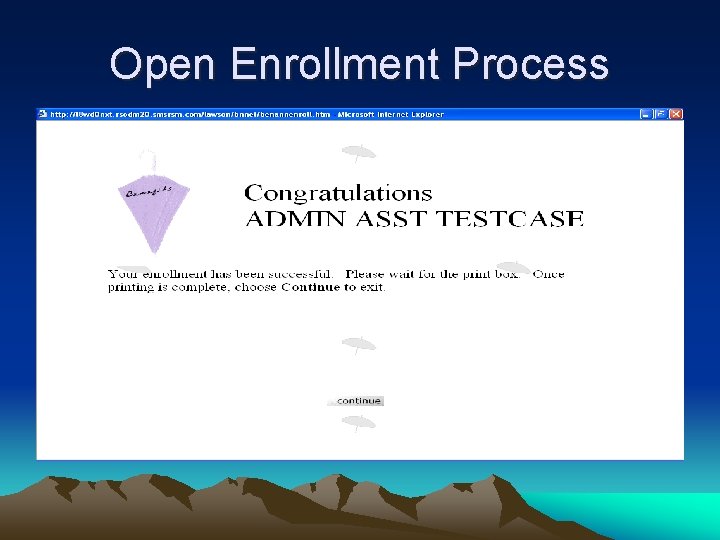 Open Enrollment Process 