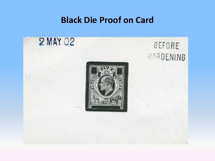 Black Die Proof on Card 
