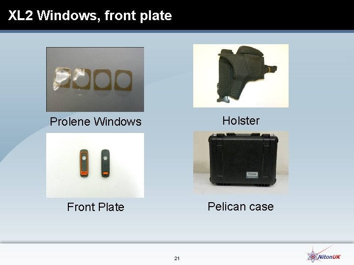 XL 2 Windows, front plate Prolene Windows Holster Front Plate Pelican case 21 