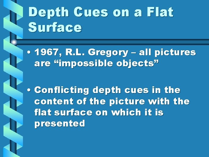 Depth Cues on a Flat Surface • 1967, R. L. Gregory – all pictures