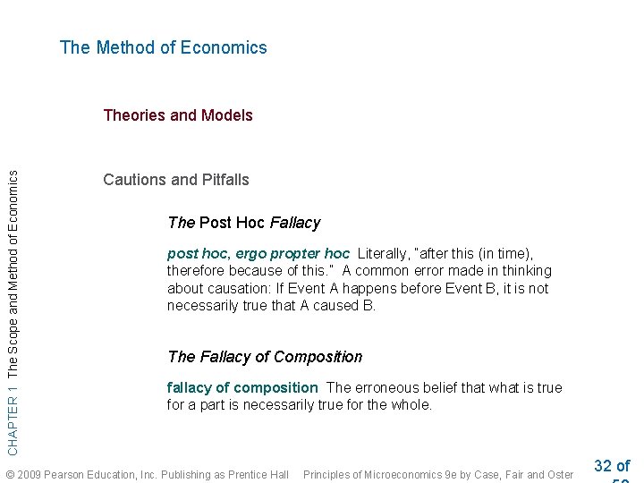 The Method of Economics CHAPTER 1 The Scope and Method of Economics Theories and The Method of Economics CHAPTER 1 The Scope and Method of Economics Theories and