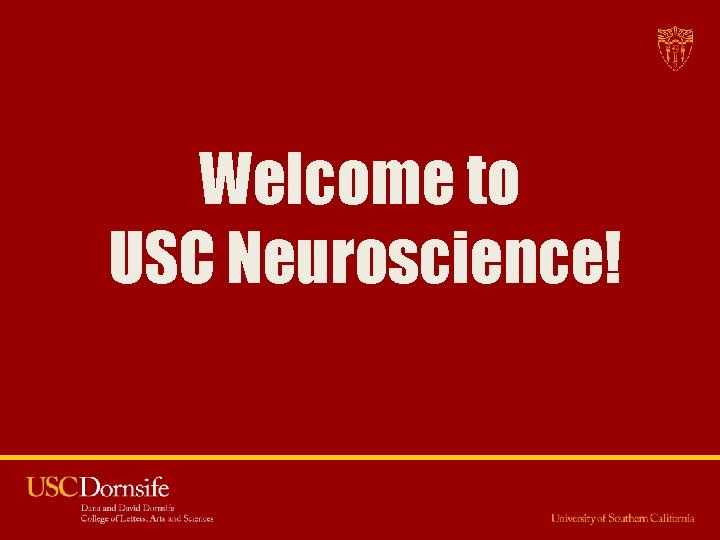 Welcome to USC Neuroscience! 