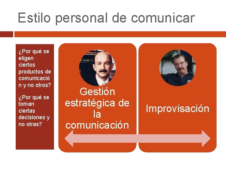 Estilo personal de comunicar ¿Por qué se eligen ciertos productos de comunicació n y