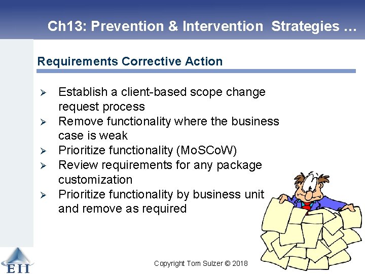 Ch 13: Prevention & Intervention Strategies … Requirements Corrective Action Ø Ø Ø Establish