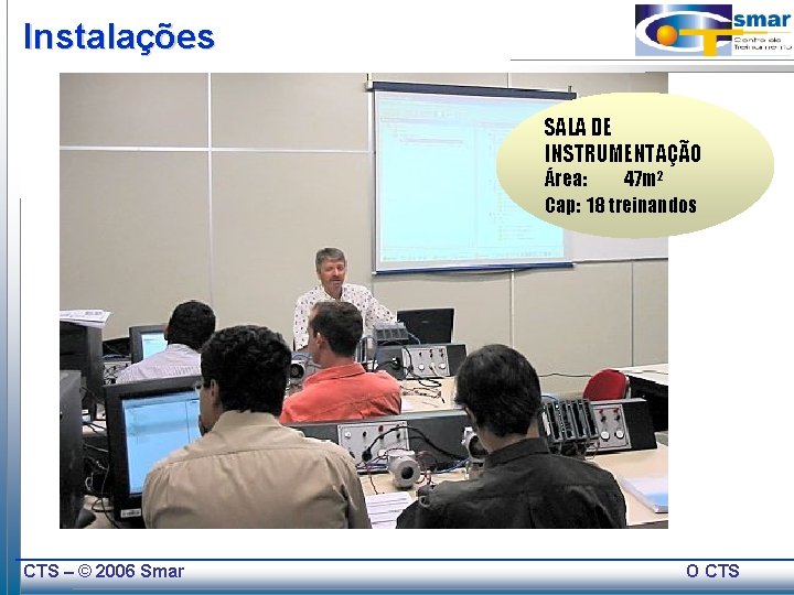 Instalações SALA DE INSTRUMENTAÇÃO Área: 47 m 2 Cap: 18 treinandos CTS – ©