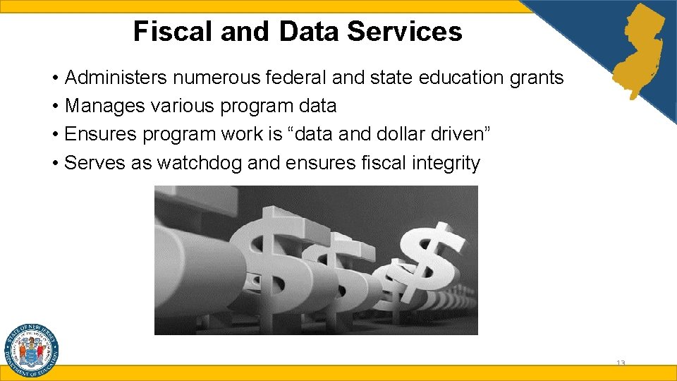 Fiscal and Data Services • Administers numerous federal and state education grants • Manages