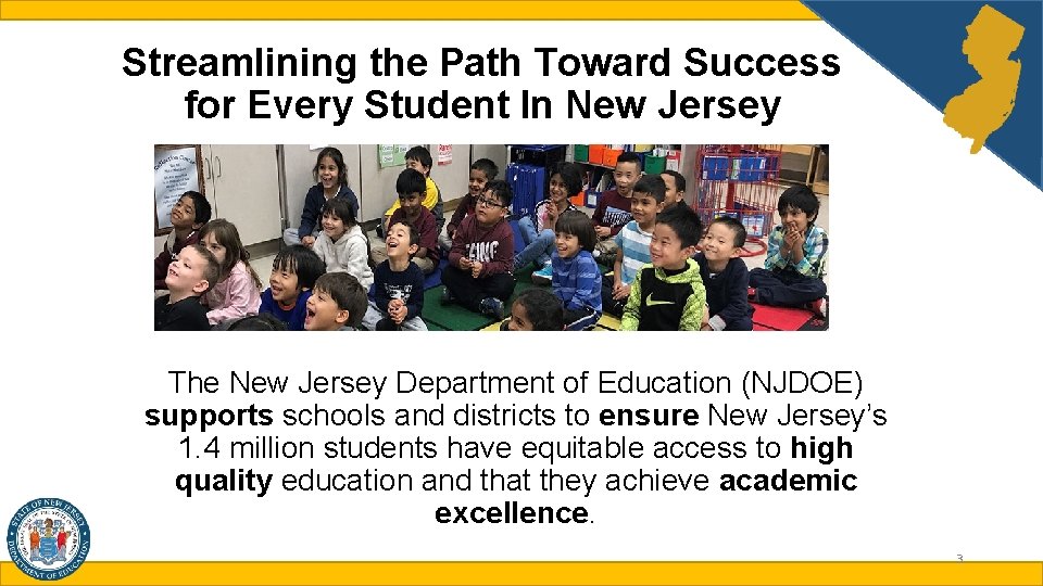 Streamlining the Path Toward Success for Every Student In New Jersey The New Jersey