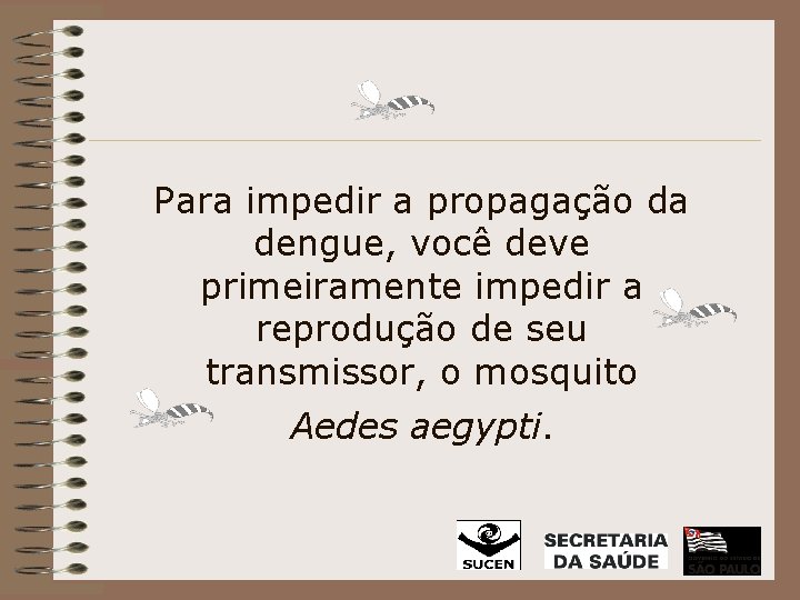 Para impedir a propagação da dengue, você deve primeiramente impedir a reprodução de seu