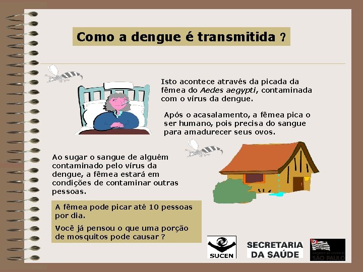 Como a dengue é transmitida Isto acontece através da picada da fêmea do Aedes