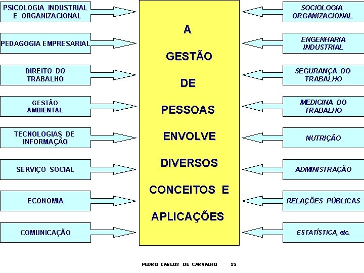 PSICOLOGIA INDUSTRIAL E ORGANIZACIONAL SOCIOLOGIA ORGANIZACIONAL A ENGENHARIA INDUSTRIAL PEDAGOGIA EMPRESARIAL GESTÃO DIREITO DO