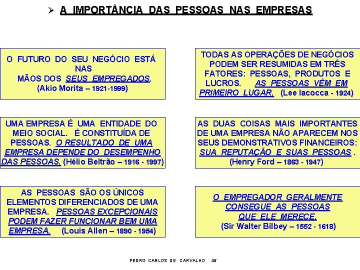 Ø A IMPORT NCIA DAS PESSOAS NAS EMPRESAS O FUTURO DO SEU NEGÓCIO ESTÁ