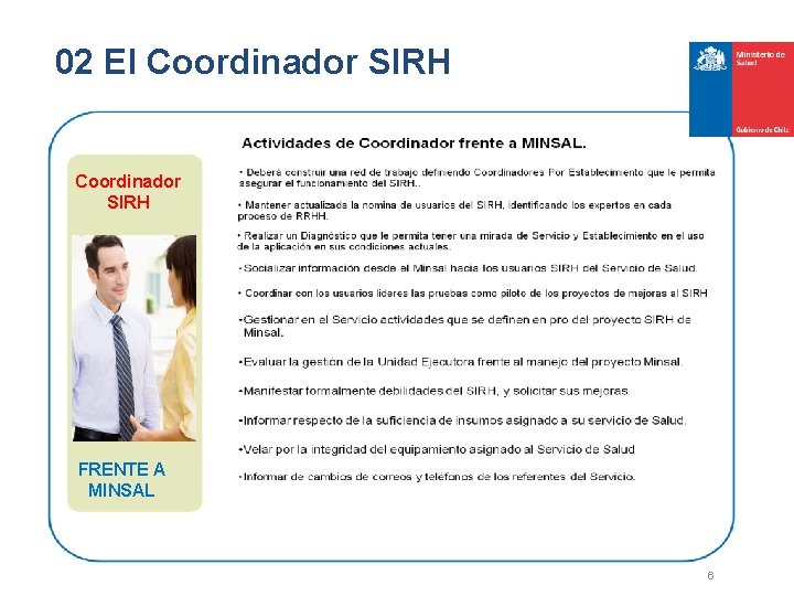 02 El Coordinador SIRH FRENTE A MINSAL 6 