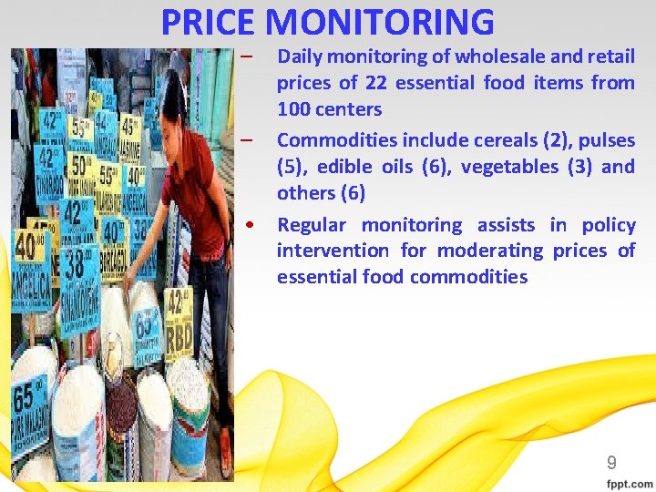 PRICE MONITORING – Daily monitoring of wholesale and retail prices of 22 essential food