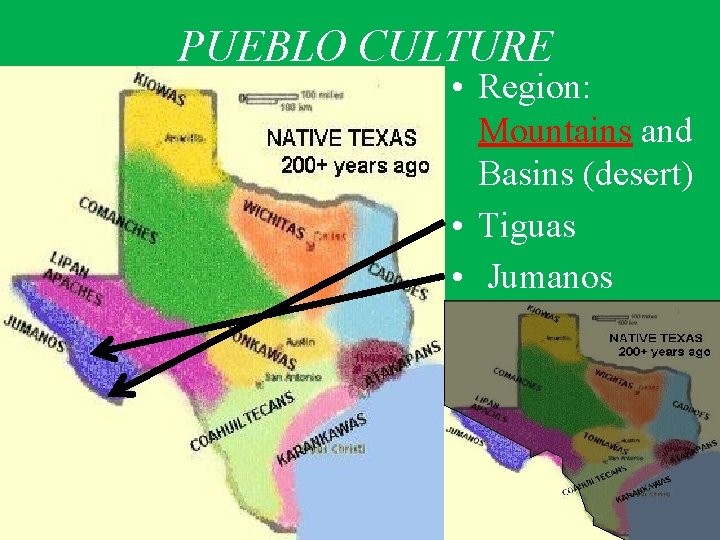 PUEBLO CULTURE • Region: Mountains and Basins (desert) • Tiguas • Jumanos 