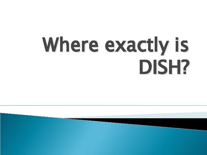 Where exactly is DISH? 
