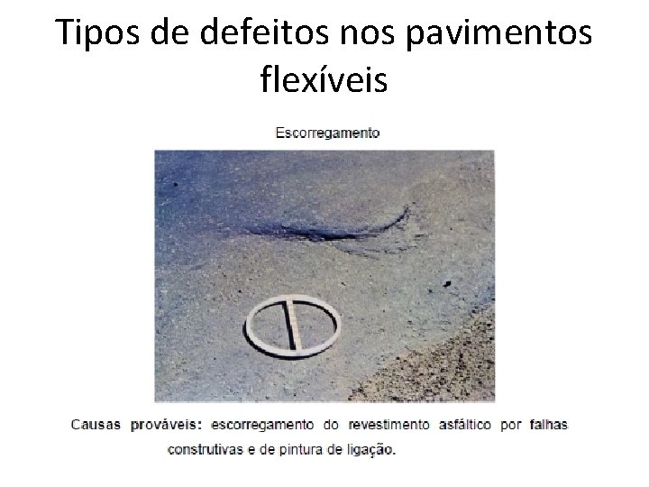 Tipos de defeitos nos pavimentos flexíveis 