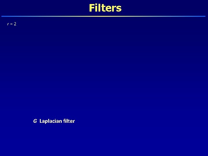 Filters r=2 G Laplacian filter 