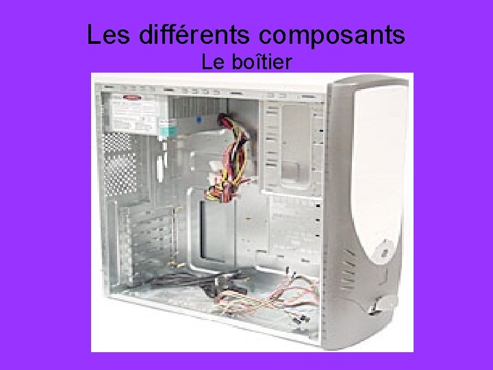 Les différents composants Le boîtier 