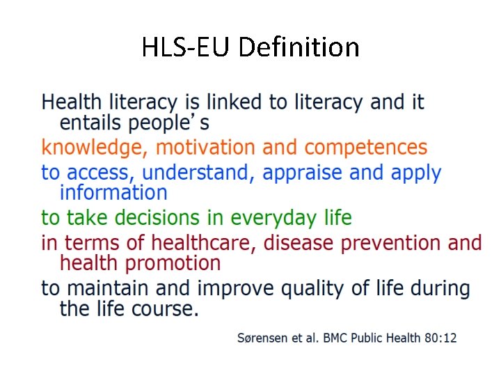 HLS-EU Definition 