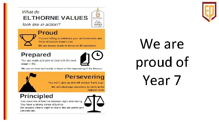 We are proud of Year 7 