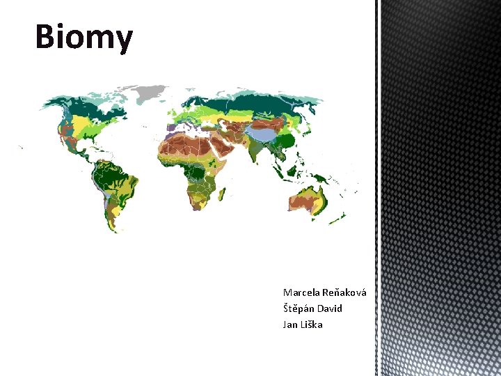 Biomy Marcela Reňaková Štěpán David Jan Liška 