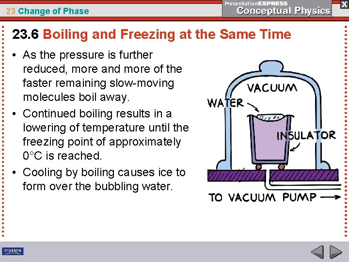 23 Change of Phase 23. 6 Boiling and Freezing at the Same Time •