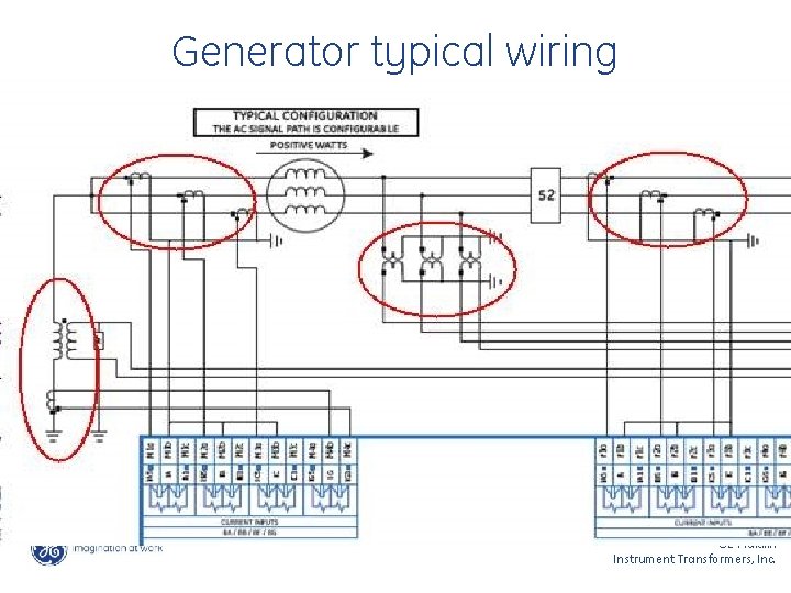 Generator typical wiring 10 GE Multilin Instrument Transformers, Inc. 