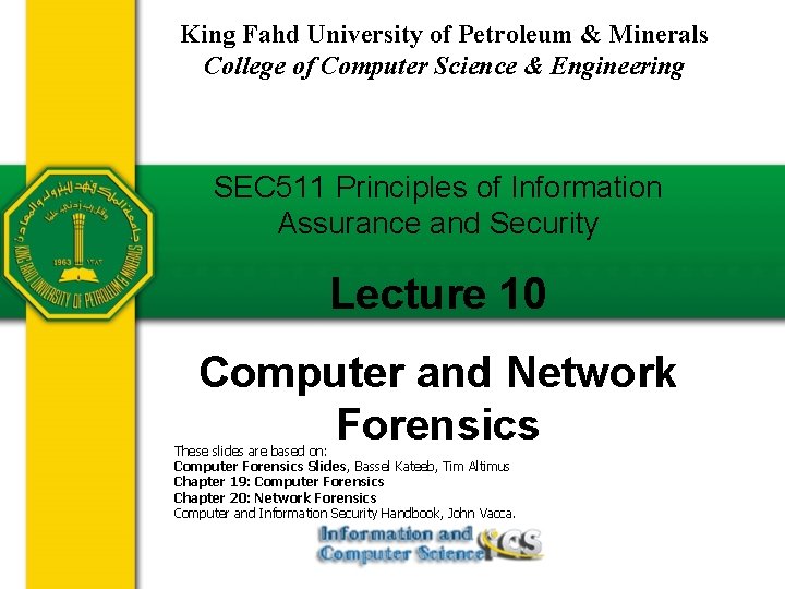 King Fahd University of Petroleum & Minerals College of Computer Science & Engineering SEC