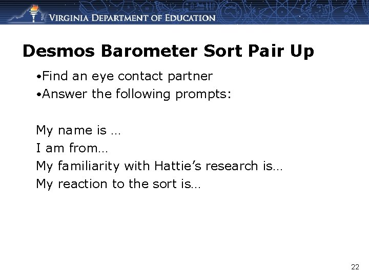 Desmos Barometer Sort Pair Up • Find an eye contact partner • Answer the