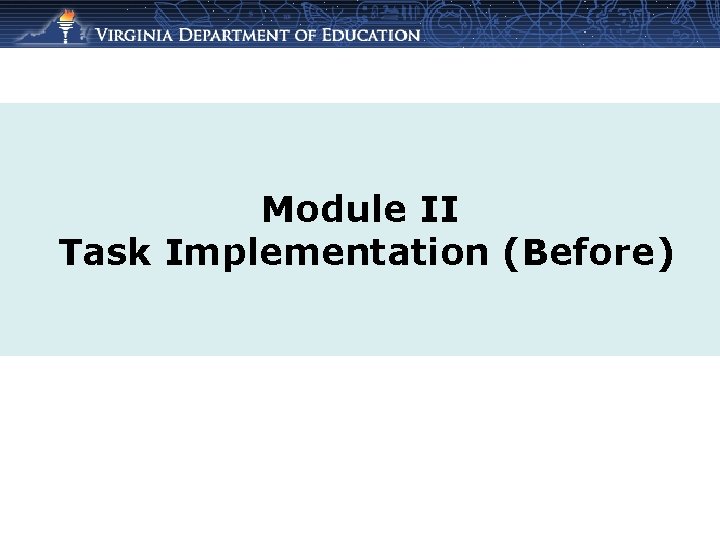 Module II Task Implementation (Before) 