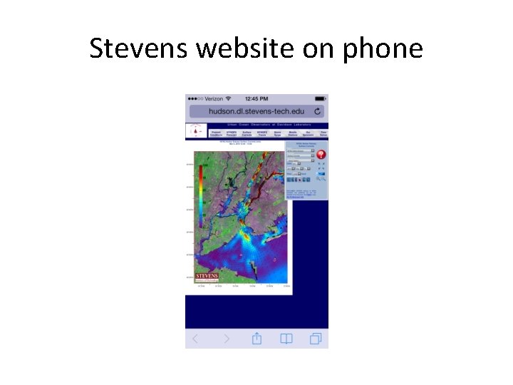 Stevens website on phone 