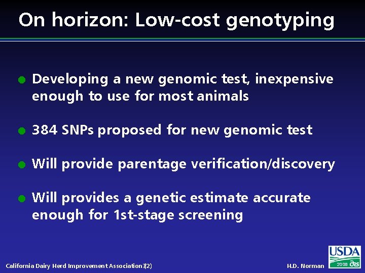 On horizon: Low-cost genotyping l Developing a new genomic test, inexpensive enough to use