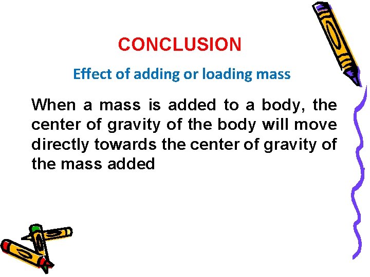 CONCLUSION Effect of adding or loading mass When a mass is added to a