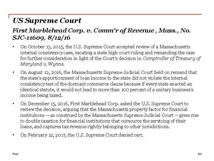 US Supreme Court First Marblehead Corp. v. Comm’r of Revenue , Mass. , No.