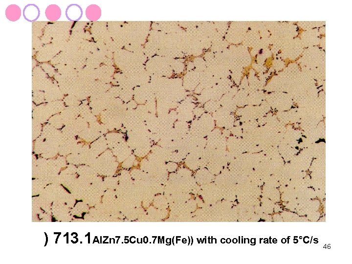 ) 713. 1 Al. Zn 7. 5 Cu 0. 7 Mg(Fe)) with cooling rate