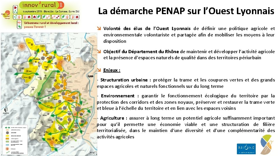 La démarche PENAP sur l’Ouest Lyonnais î Volonté des élus de l’Ouest Lyonnais de