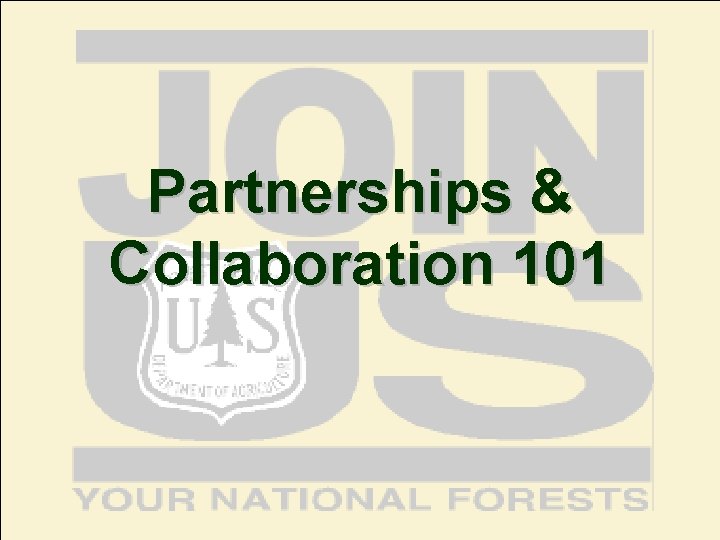 Partnerships & Collaboration 101 